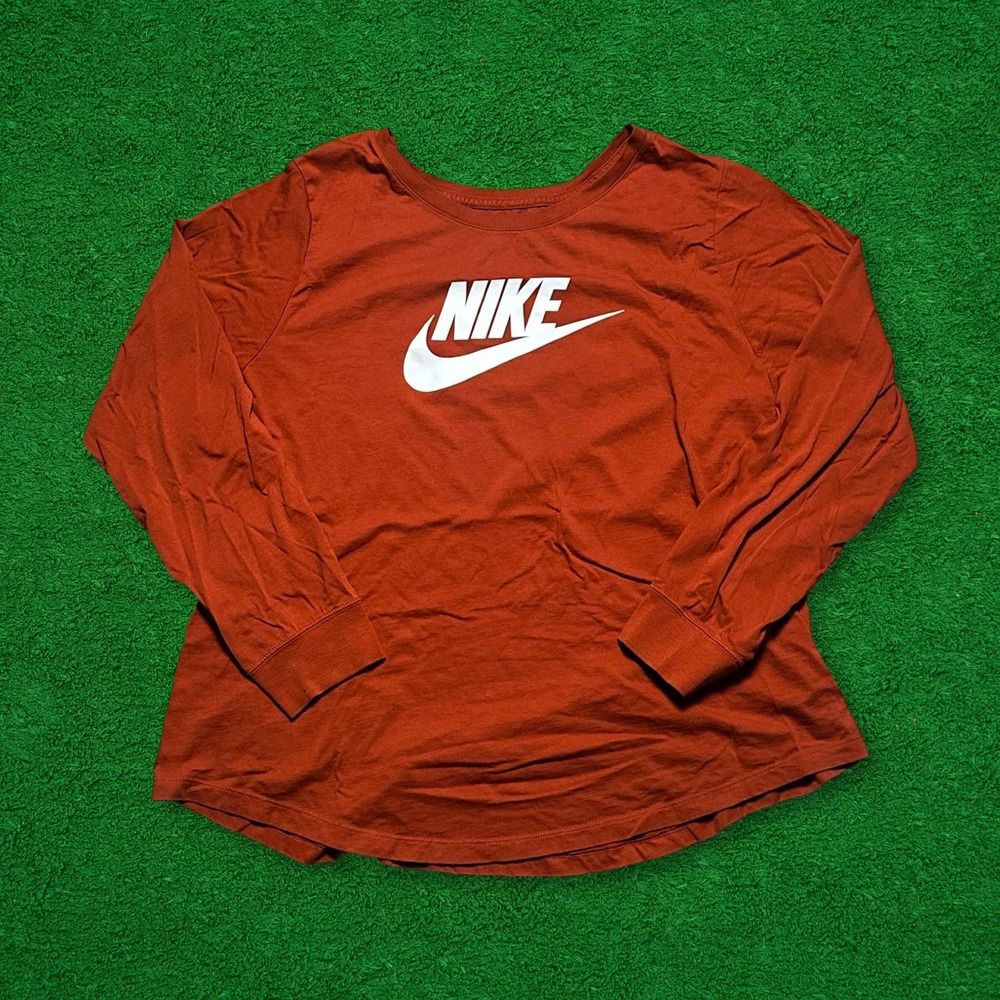 Women's Nike Long Sleeve Burnt Orange T-Shirt